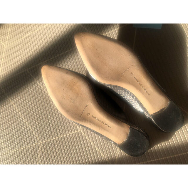MANOLO BLAHNIK レア クロコ シルバー - ハイヒール/パンプス