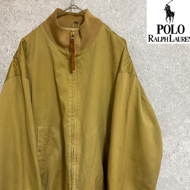 Ralph Lauren(ラルフローレン)の90S ラルフローレン　アウター　ジャケット　ベージュ　古着　スイングトップ　S メンズのジャケット/アウター(ブルゾン)の商品写真