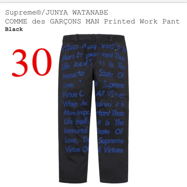 Supreme JUNYA WATANABE Printed Work Pant