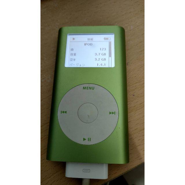 iPod(アイポッド)のApple　ipod mini P9964J 4GB Green　第2世代 スマホ/家電/カメラのオーディオ機器(ポータブルプレーヤー)の商品写真