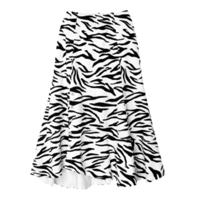 ルシェルブルー★Zebra Asymmetric Mermaid Skirt