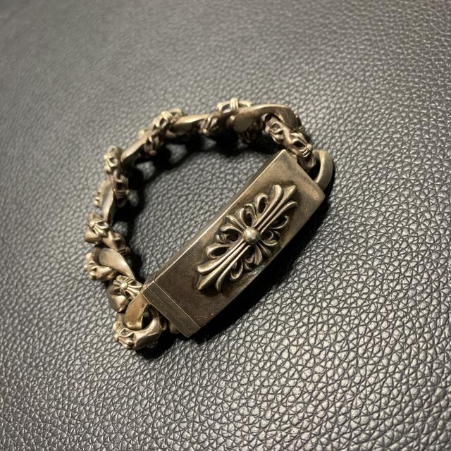 Chrome Hearts(クロムハーツ)のクロムハーツ IDブレスレット フローラルクロス ファンシーリンク  メンズのアクセサリー(ブレスレット)の商品写真