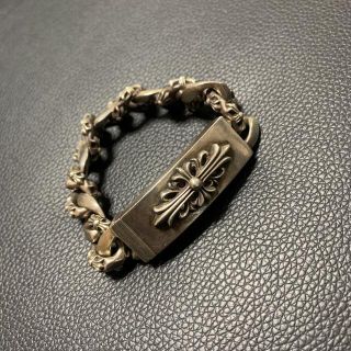 クロムハーツ(Chrome Hearts)のクロムハーツ IDブレスレット フローラルクロス ファンシーリンク (ブレスレット)