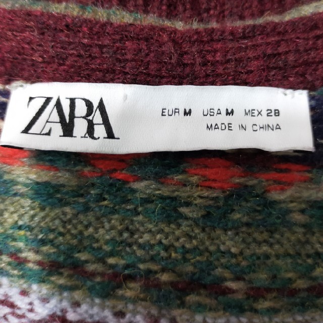 ZARA(ザラ)のZARA ニットベスト　M 美品 レディースのトップス(ベスト/ジレ)の商品写真