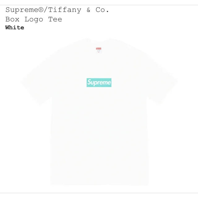 Tシャツ/カットソー(半袖/袖なし)★Supreme Tiffany BOX LOGO Tee Mサイズ