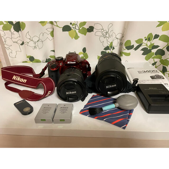 NIKON D3400 ダブルズームキット レッド-