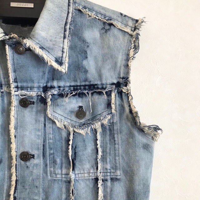 SHELLAC(シェラック)の00s SHELLAC denim vest size44 メンズのトップス(ベスト)の商品写真