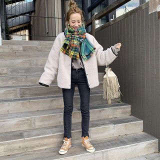 mite♡ショートボアコート♡アイボリー★美品★ZARA(ブルゾン)