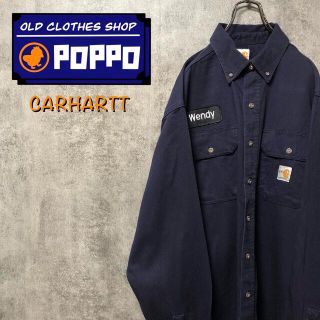 カーハート(carhartt)の【ujiuji〜様専用】FRカーハート☆ロゴワッペン入ダブルポケットワークシャツ(シャツ)