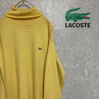 ラコステ(LACOSTE)のラコステ　lacoste タートルネック　メンズ　古着　毛　ワンポイント　刺繍(ニット/セーター)