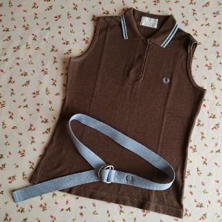 フレッドペリー(FRED PERRY)の美品☆FRED PERRY(フレッドペリー)☆ノースリポロシャツ＆ベルト(ポロシャツ)