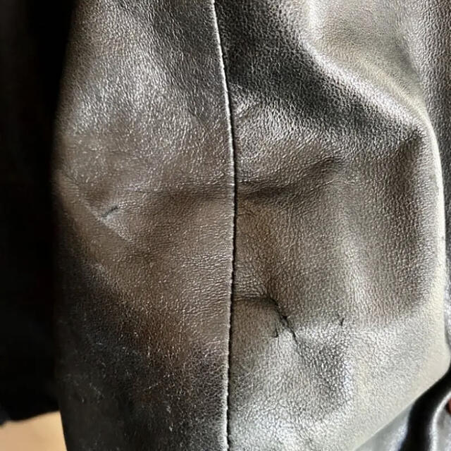 Rick Owens(リックオウエンス)のリックオウエンス　Rick Owens　インターシャ　レザージャケット メンズのジャケット/アウター(レザージャケット)の商品写真