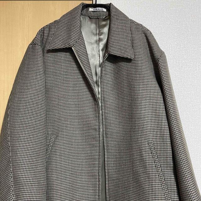 スーパーセール】 COMOLI - AURALEE DOUBLE FACE CHECK ZIP BLOUSON