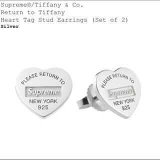 シュプリーム(Supreme)のSupreme Tiffany Heart Tag Stud Earrings(ピアス(両耳用))