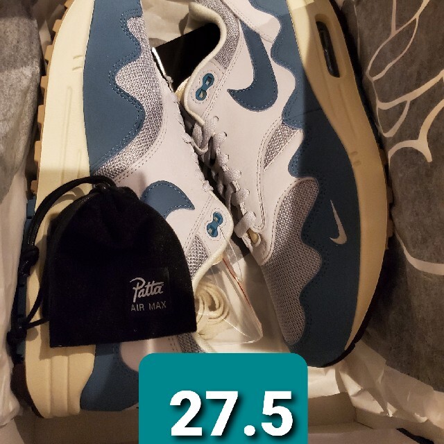 Patta × Nike Air Max 1 "Noise Aqua"27.5