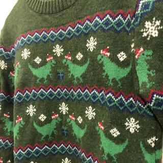 エイチアンドエム(H&M)の恐竜×クリスマス　セーター(ニット)