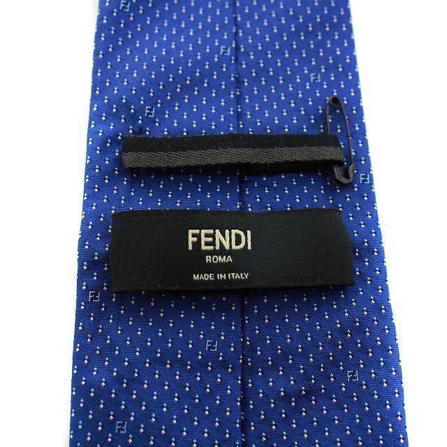 FENDI(フェンディ)のフェンディ FENDI ネクタイ ズッカ柄 シルク イタリア製 青 ブルー メンズのファッション小物(ネクタイ)の商品写真