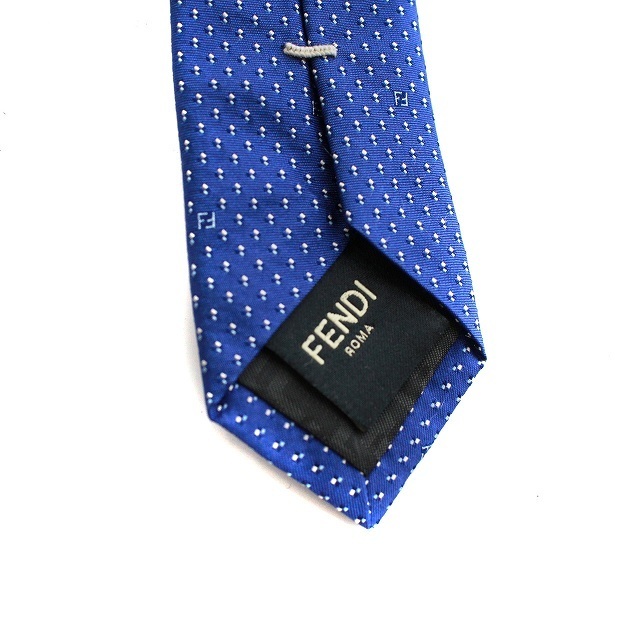 FENDI(フェンディ)のフェンディ FENDI ネクタイ ズッカ柄 シルク イタリア製 青 ブルー メンズのファッション小物(ネクタイ)の商品写真