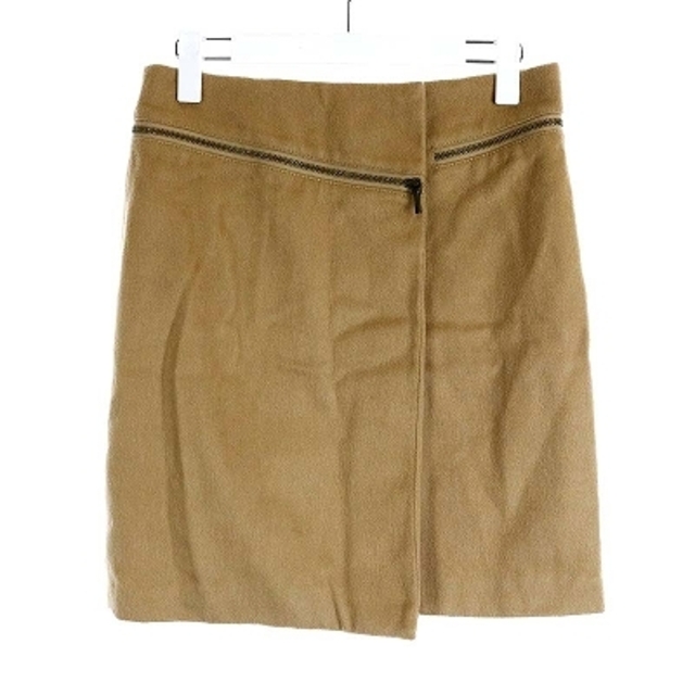Tory Burch(トリーバーチ)のトリーバーチ 台形スカート ミニ ウール 無地 0 XS 茶 レディースのスカート(ミニスカート)の商品写真