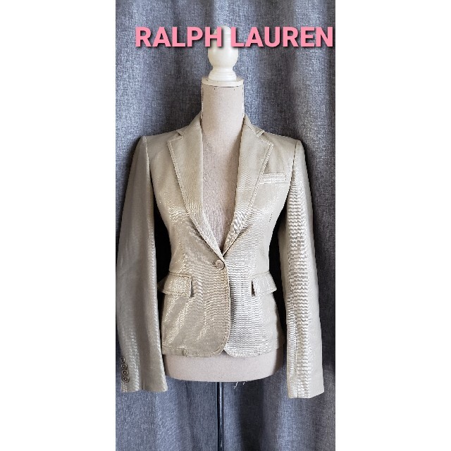 Ralph Lauren(ラルフローレン)の未使用品レベル　RALPH LAUREN　ゴールドのテーラードジャケット レディースのジャケット/アウター(テーラードジャケット)の商品写真