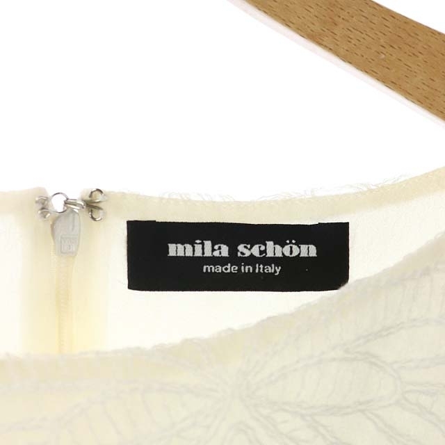 mila schon(ミラショーン)のミラショーン レースワンピース 膝丈 ノースリーブ 40 アイボリー /HK レディースのワンピース(ひざ丈ワンピース)の商品写真