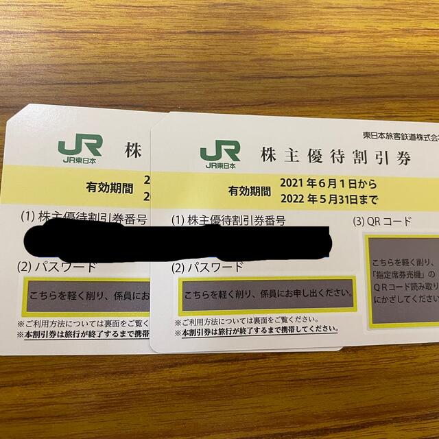 JR東日本　株主優待　2枚