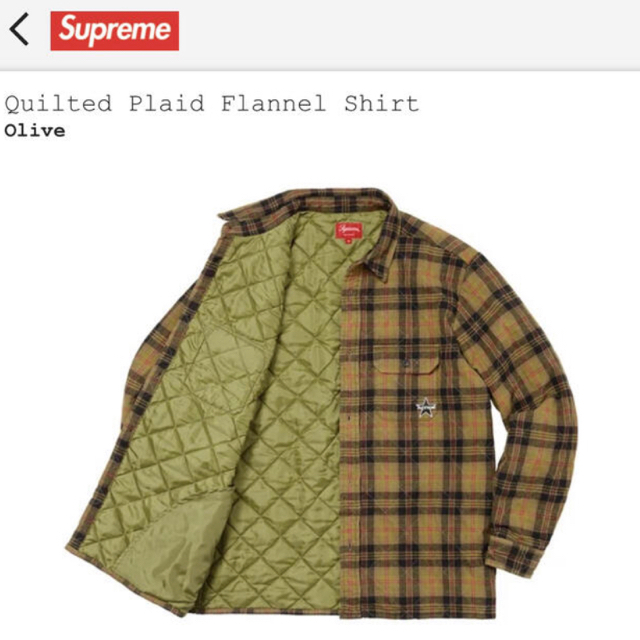 supreme Quilted Plaid Flannel Shirt L 黒