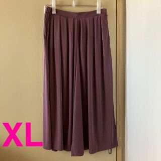 ユニクロ(UNIQLO)のUNIQLO クレープジャージスカートパンツ XL(カジュアルパンツ)