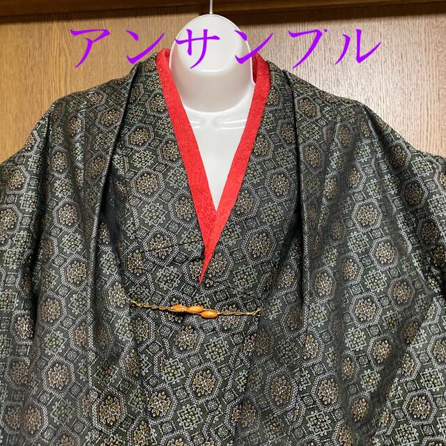 [✨新品　シルク混ウール　アンサンブル着物✨]