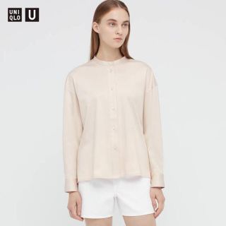 ユニクロ(UNIQLO)のユニクロU マーセライズコットンスタンドカラーシャツ（長袖）(シャツ/ブラウス(長袖/七分))