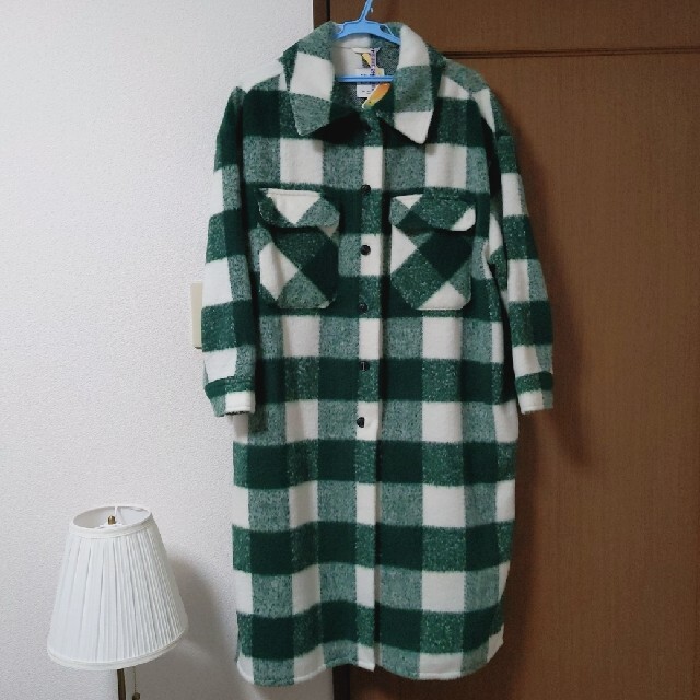 ZARA(ザラ)のザラ　チェックコート　美品 レディースのジャケット/アウター(ロングコート)の商品写真