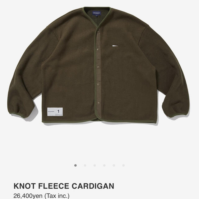 W)taps - DESCENDANT KNOT FLEECE CARDIGAN OLIVE Sの通販 by M)taks's ...