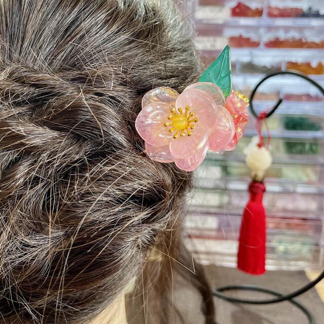 極細繊維クロス ハンドメイド ヘアアクセサリー かんざし 114 蓮 通販 #0445 かんざし・ヘアアクセサリー・簪