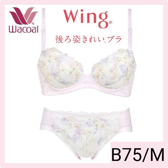 Wacoal ワコール Wing  後ろ姿キレイブラショーツセット