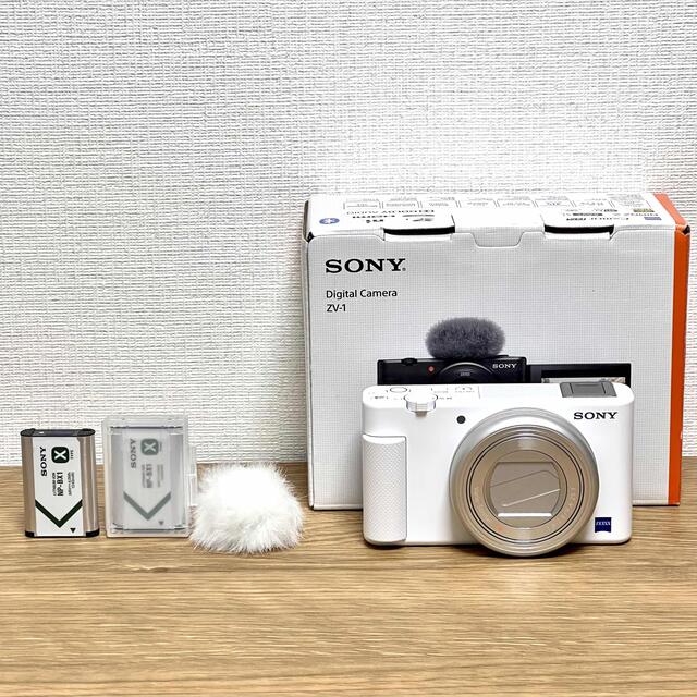 直送商品 SONY - Mai【美品】ZV-1 ホワイト 予備バッテリー付き