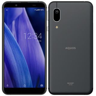 アクオス(AQUOS)の【新品未使用】AQUOS SIMフリーsense3 basic ブラック(スマートフォン本体)