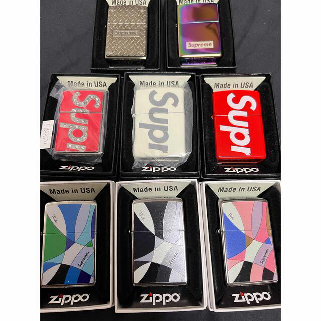 supreme zippo 9個セット ディスプレイスタンド付き