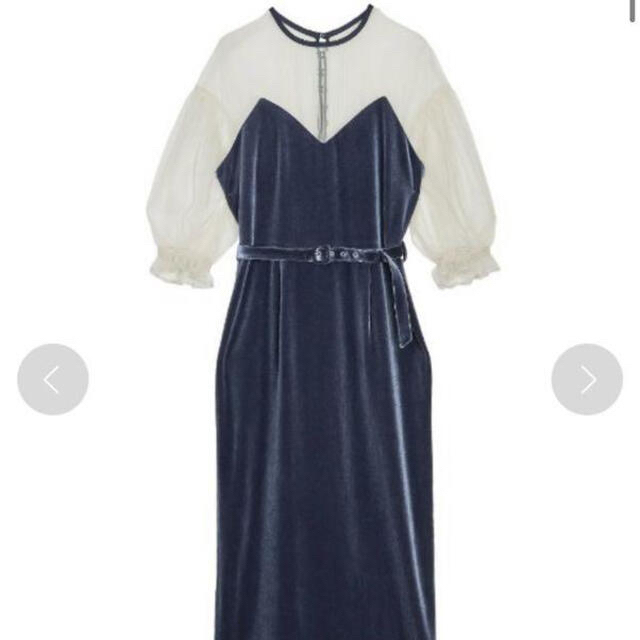 Ameri VINTAGE(アメリヴィンテージ)のTULLE SLEEVE TIGHT DRESS レディースのフォーマル/ドレス(ロングドレス)の商品写真