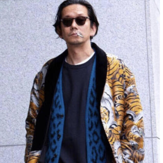 wacko maria LEOPARD MOHAIR CARDIGAN