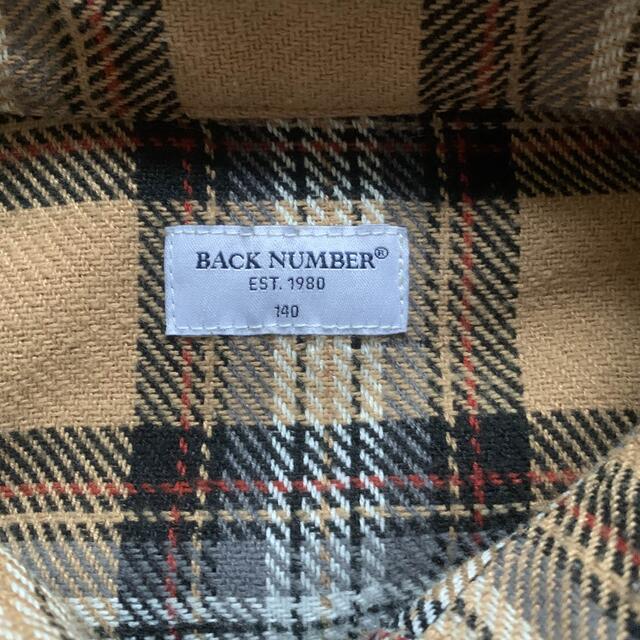 BACK NUMBER(バックナンバー)のBACK NUMBER      シャツワンピース　140 キッズ/ベビー/マタニティのキッズ服女の子用(90cm~)(ワンピース)の商品写真