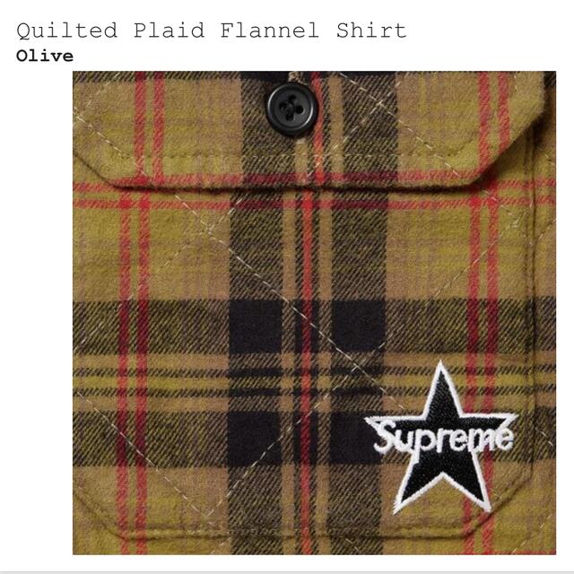 Supreme Quilted Flannel Shirt Olive Mサイズ 2