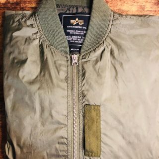 アルファインダストリーズ(ALPHA INDUSTRIES)のMA-1 フライトジャケットM　グリーン(フライトジャケット)