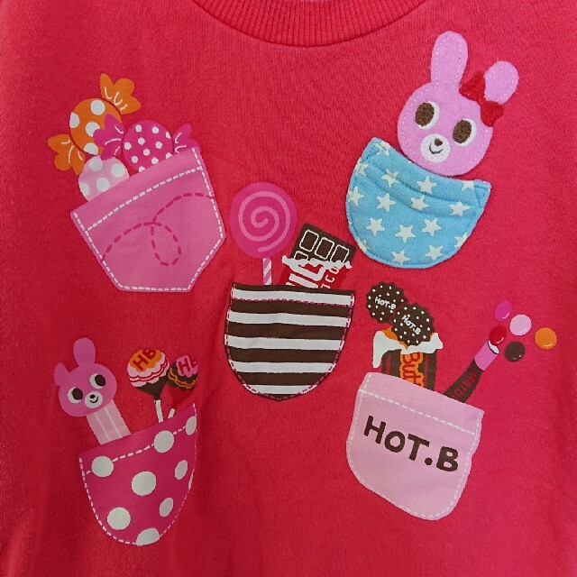 mikihouse(ミキハウス)のミキハウス（HOT.B）♥ポケットトレーナー①♥110cm キッズ/ベビー/マタニティのキッズ服女の子用(90cm~)(Tシャツ/カットソー)の商品写真