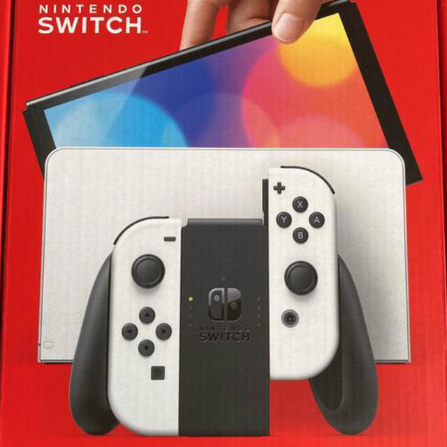 Nintendo Switch(ニンテンドースイッチ)の新品未開封！Nintendo Switch(有機ELモデル)  ホワイト エンタメ/ホビーのゲームソフト/ゲーム機本体(家庭用ゲーム機本体)の商品写真