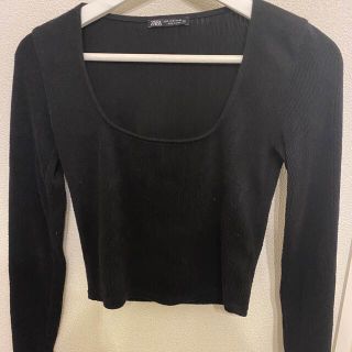 ザラ(ZARA)のZARA スクエアネック　トップス　カットソー(カットソー(半袖/袖なし))