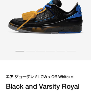 ナイキ(NIKE)のOff-White × Nike Air Jordan 2 Low 24.5(スニーカー)
