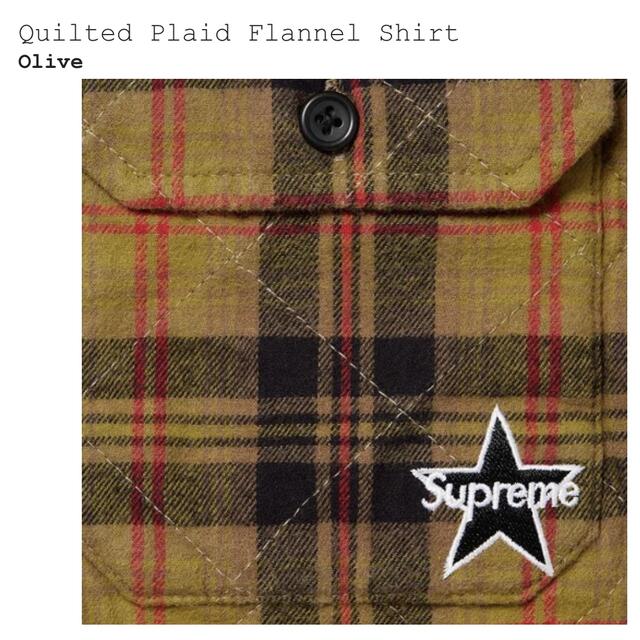 Supreme Quilted Flannel Shirt Olive Mサイズ 2