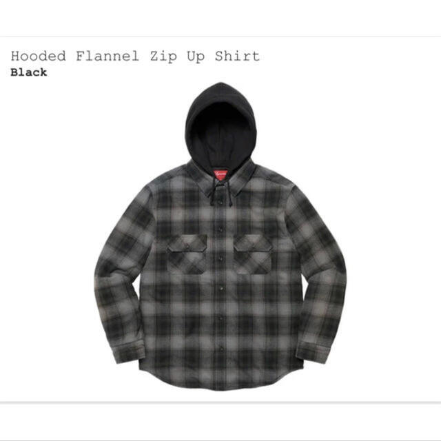 トップスSupreme Hooded Flannel Zip Up Shirt Sサイズ