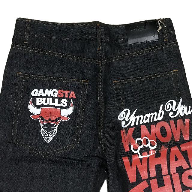 ECKŌ UNLTD（ECKO UNLTD）(エコーアンリミテッド)のエコーアンリミテッド ymcmb BULLS デニムパンツ W42 メンズのパンツ(デニム/ジーンズ)の商品写真