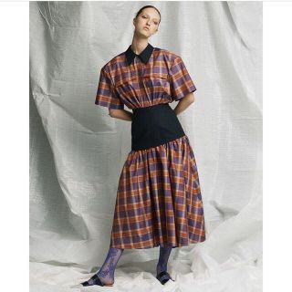 ルシェルブルー(LE CIEL BLEU)のIRENE Angie shirt dress ロングワンピース 新品タグ付き(ロングワンピース/マキシワンピース)